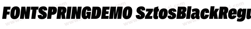 FONTSPRINGDEMO SztosBlackRegularot字体转换